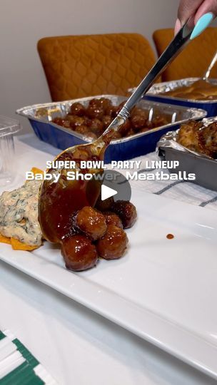 749K views · 112K reactions | Yes, grape jelly goes in meatballs!
And Yes I’m using frozen meatballs… bc that’s my business! 

The baby shower meatballs are a staple for every occasion. They gained their popularity from being so affordable, quick to make, and delicious! These are perfect for Super Bowl parties, too fye! 

Here’s what you’ll need:
• Family Size Homestyle Meatballs
• Honey Chipotle BBQ Sauce @sbrbbq 
• Concord Grape Jelly
• Asian Zing Sauce @bwwings 

Bake in the oven uncovered on 350° for 15 minutes. Take out of oven, add sauces and stir until fully coated. Put back in oven for an additional 10-15 minutes. Serve! 

🔗 Check out my Walmart storefront to shop all ingredients from my recipes 🔗

#meatballs #babyshowerfood #superbowlparty #thebiggame #bbqmeatballs #asianzing #p Meatball Recipies, Baby Shower Meatballs, Shower Meatballs, Valentines Cocktails Drink Recipes, Asian Zing Sauce, Homestyle Meatballs, Recipes Meatballs, Chipotle Bbq Sauce, Concord Grape Jelly