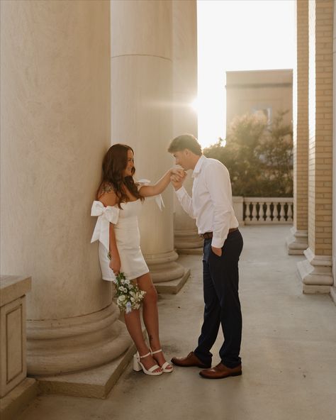 such a dreamy, downtown engagement session 🤍 believe it or not, about 20 minutes before this session it was pouring down rain — we had already rescheduled due to the stormy weekend we had recently but we decided to hold out for a bit longer and I’m so glad we did! #kentuckybride #mykentuckybride #kybride #bridetobe #groomtobe #brideandgroom #weddingphotography #weddingphotographer #kyweddingphotographer #engagement #engagementphotos #engagementring #engagementshoot #engagementphotography #... Champagne Spray Engagement Photo, Champagne Engagement Pictures, Inspo Pictures, Cute Engagement Photos, Engagement Pictures Poses, Pictures Poses, Engagement Pictures, Engagement Shoots, Picture Poses