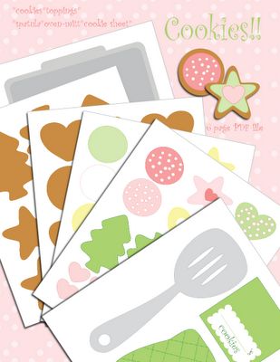 perfect Christmas idea... paper cookie template, he likes to cook and he loves sweet things :) Folder Activities, 3d Templates, Printable Food, Kids Printables, Kids Homework, Imaginary Play, Classroom Gifts, Early Intervention, Kids Wood