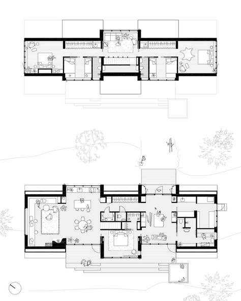 Gallery of A Frame Ski Lodge / Måns Tham Arkitektkontor - 16 Lodge Floor Plans, Lodge Plans, Lodges Design, Dormer Roof, Modern Mountain Home, Architectural Floor Plans, Apartment Floor Plans, Home Design Floor Plans, Simple House Plans