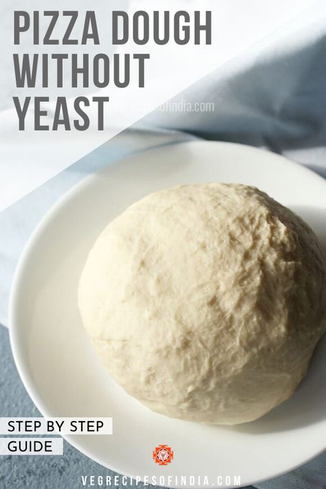 Pizza Crust Without Yeast, No Yeast Pizza Crust, No Yeast Pizza Dough Recipe, Yeast Pizza Dough Recipe, Pizza Dough Without Yeast, Dough Without Yeast, Yeast Pizza Dough, Vegan Pizza Dough, Make Homemade Pizza