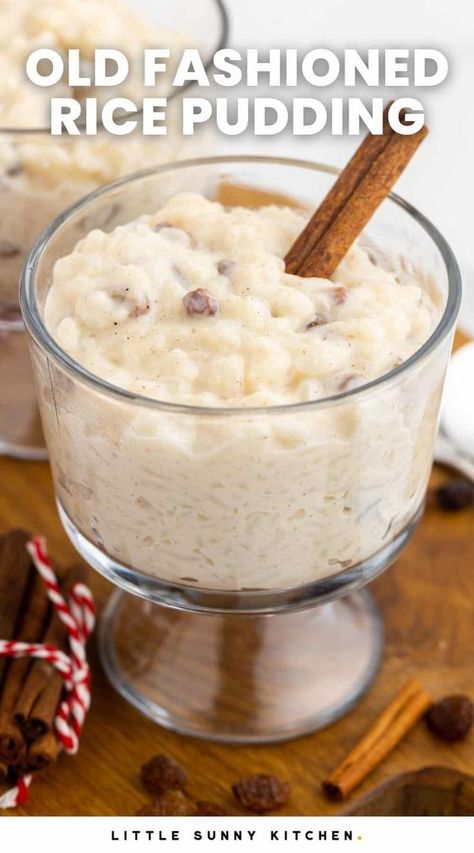 This old-fashioned rice pudding recipe is creamy and delicious, cooked on the stove, with simple ingredients like milk, rice, and cinnamon. Milk Dessert Recipes Simple, Homemade Rice Pudding Recipe, The Best Rice Pudding Recipe, Simple Rice Pudding Recipe, Desserts That Use A Lot Of Milk, Rice Pudding Recipe With Cooked Rice, Rice Pudding In Oven, Minute Rice Pudding Recipe Easy, Traditional Rice Pudding