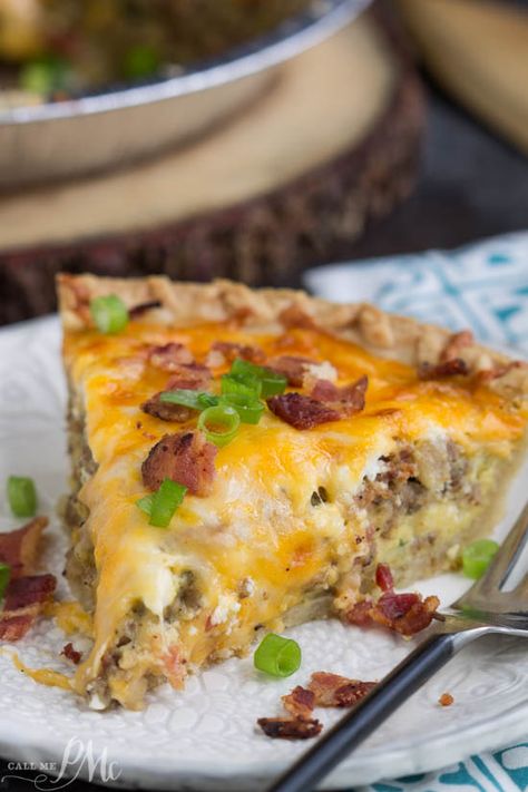 BACON AND SAUSAGE QUICHE Bacon Sausage Quiche, Sausage Quiche Recipes, Asparagus Quiche Recipes, Best Quiche Recipes, Bacon And Sausage, Leftover Vegetables, Sausage Quiche, Breakfast Quiche Recipes, Quiche Recipes Easy