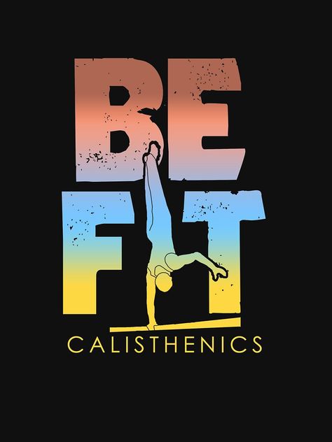 "Calisthenics fitness training with bodyweight" T-shirt by mederDESIGNS | Redbubble Fitness Artwork, Fitness Backgrounds, Gym Interior, Gym Logo, Album Art Design, Dragon Ball Super Goku, Calisthenics Workout, Tshirt Design Inspiration, Street Workout