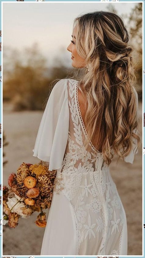 Western Vintage Wedding Dresses, Western Boho Wedding Bridesmaid Dress, Boho Wedding Dress Lace Vintage Romantic, Simple Western Wedding Dress, Country Wedding Hair, Classy Western Wedding, Boho Wedding Bridesmaid Dresses, Country Wedding Hairstyles, Rustic Wedding Dresses Country