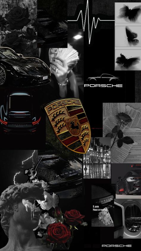 Compiled pictures of a black aesthetic and black porsche cars Porsche Iphone Wallpaper, Porsche Wallpaper, Black Porsche, Supreme Wallpaper, Dark Souls Art, Y2k Wallpaper, Cool Car Pictures, Porsche Cars, Soul Art