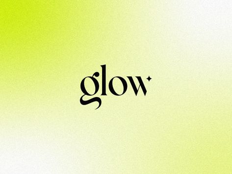 Glow by Hamza on Dribbble Glowing Graphic Design, Glow Logo Design Ideas, Beauty Studio Logo Design, Glow Graphic Design, Fairy Branding, Glow Typography, Glowing Typography, Glow Logo Design, Glow Illustration