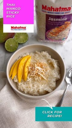 Salmon Balls, Thai Jasmine Rice, Mango Sticky Rice Recipe, Sticky Rice Recipe, Sweet Jasmine, Hawaiian Recipes, Mango Sticky Rice, Dream Food, Simple Meals