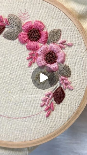 Learn Embroidery, Rose Embroidery, Hand Embroidery Pattern, Pattern Tutorial, Crochet Rug, Craft Accessories, Free Embroidery, Embroidery Tutorials, Hoop Art