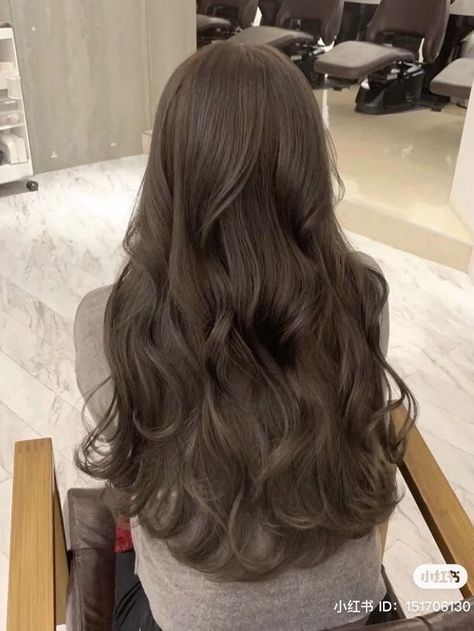 Cool Tone Brown Hair Korean, Cappucino Brown Hair Color, Mute Brown Hair Color, Cold Tone Brown Hair, Cool Tone Medium Brown Hair, Rich Ash Brown Hair, Black Tea Hair Color, Dark Milk Tea Brown Hair, Brown Hair Colors Cool Tone