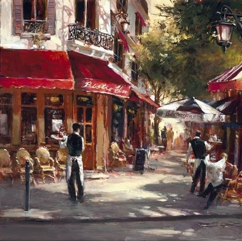 Bistro Elen Brent Heighton, Cafe Art, Canadian Artists, Modern Frames, Big Canvas Art, Great Big Canvas, Contemporary Paintings, New Art, Frames On Wall