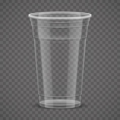 Empty transparent plastic takeaway cup i... | Premium Vector #Freepik #vector #background #coffee #cover #water Plastic Cups Design, Eco Cup, Coffee Typography, Dental Images, Empty Cup, Cup Logo, Clear Cups, Juice Cup, Drinks Packaging Design