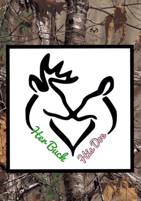 Her Buck His Doe Doe Wallpaper, Her Buck His Doe, Doe Tattoo, Bike Decals, Deer Decal, Deer Svg, Buck And Doe, Tree Svg, Plastic Tumblers