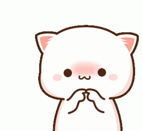 Peach Emm GIF - Peach Emm Shy - Discover & Share GIFs Mochi Mochi Peach Cat Gif, Mochi Cat Gif, Mochi Cute, Pixel Kawaii, Mochi Cat, Peach Cat, Chibi Cat, Cute Bunny Cartoon, Cute Bear Drawings