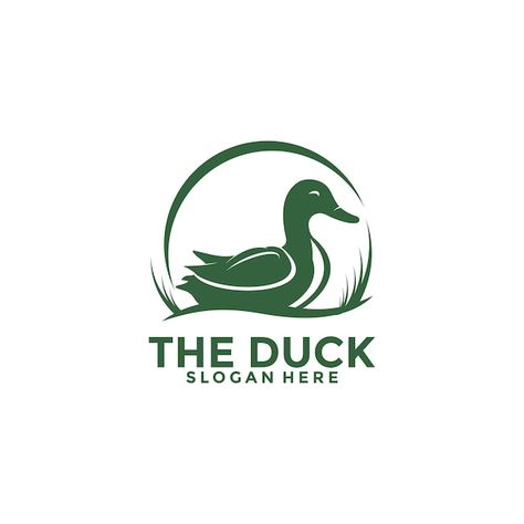 Vector duck vector mallard logo hunting ... | Premium Vector #Freepik #vector #water #nature #farm #business Food Western, Duck Vector, Duck Farm, Ice Cream Logo, Duck Farming, Lotus Logo, Duck Logo, Duck House, Illustration Template