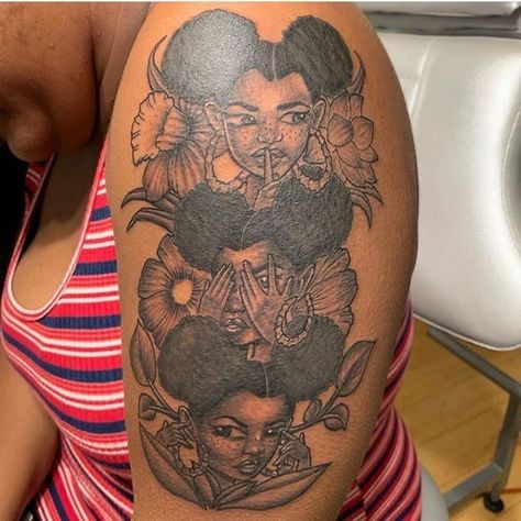 Afro Tattoo, Dark Skin Tattoo, Chris Garver, See Tattoo, Monami Frost, African Tattoo, Snakebites, Queen Tattoo, Black Girls With Tattoos