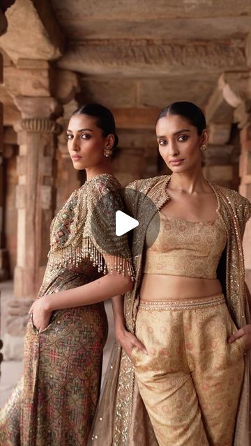 Tarun Tahiliani on Instagram: "𝗧𝗵𝗲 𝗦𝗶𝗴𝗻𝗮𝘁𝘂𝗿𝗲 𝗝𝗮𝗰𝗸𝗲𝘁𝘀 | 𝗦𝗽𝗿𝗶𝗻𝗴 𝗦𝘂𝗺𝗺𝗲𝗿 𝟮𝟬𝟮𝟰

India Modern is a perennial thing for our brand and clothes. It transcends mere aesthetics; It’s about invisible things- the fit, how it sits on the body, movement and quality; all rooted in the intricacies of artistry and craftsmanship. 
Our signature jackets embody this ethos.

Dayana wears a hand-embroidered panelled jacket paired with a structured brocade bustier and tapered pants. 

Moksha is seen in a Phulkari-inspired signature embroidered gilet paired with a complementing jumpsuit featuring crystal accentuations on the waist.

Shop the collection on www.taruntahiliani.com  

#TarunTahiliani #SOL #BridalWear #SpringSummer2024 #TTBride #TTBrides #SummerWeddings #IndianWedding Brocade Bustier, Invisible Things, Body Movement, Tarun Tahiliani, Tapered Pants, Bridal Wear, Summer 2024, The Collection, Indian Wedding