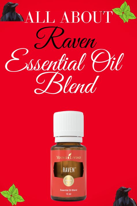 Raven essential oil blend has a minty aroma with a hint of sweetness. Learn more about Raven and how I use it. #RavenEssentialOil #essentialoiluses #essentialoilbenefits | EOGuys.com Raven Essential Oil Diffuser Blend, Raven Diffuser Blends Young Living, Raven Diffuser Blends, Raven Essential Oil Young Living, Essential Oil Cold Remedy, Young Living Raven, Raven Essential Oil, Rc Essential Oil, Diffuser Blends Young Living