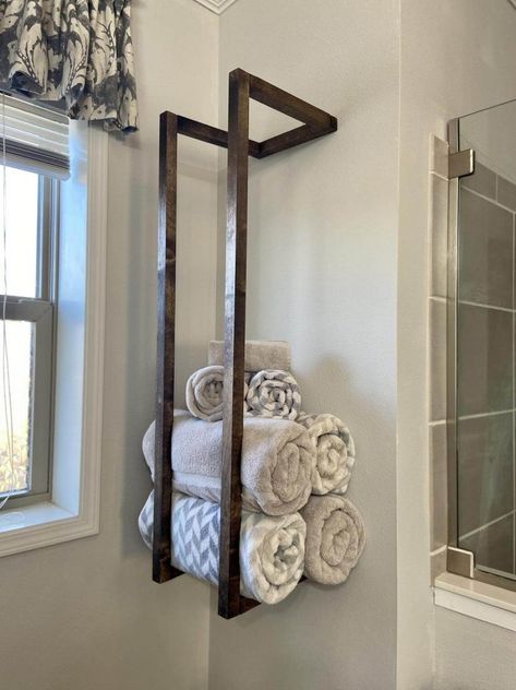 45+ Best Towel Storage Ideas and Designs for 2021 Blanket Rack Diy, Bathroom Towel Storage Ideas, Towel Storage Ideas, Modern Towel Rack, Diy Towel Rack, Blanket Rack, Bathroom Towel Storage, Modern Towels, Diy Towels