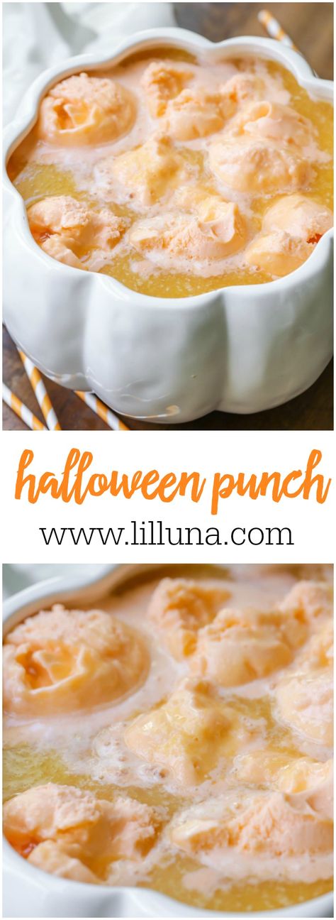 Easy Halloween Punch, Orange Sherbet Punch, Punch Halloween, Halloween Punch Recipes, Menu Halloween, Sherbet Punch, Halloween Drinks Alcohol, Halloween Punch, Diy Easy Recipes