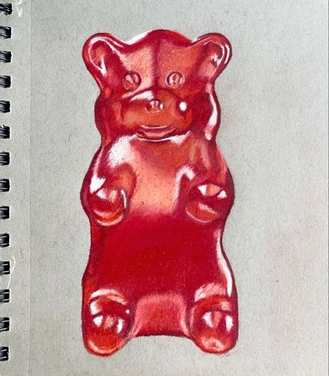 #Gummybear #jelly #jellybear #drawing #prismacolor #red #yummy Realistic Gummy Bear Drawing, Gummy Bear Art Projects, Jelly Drawing, Gummy Bear Watercolor, Gummy Bear Illustration, Gummy Bear Art, Drawing Prismacolor, Jelly Bears, Science Project