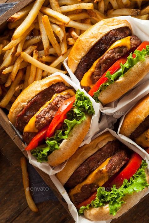 Double Cheeseburgers and French Fries by bhofack2. Double Cheeseburgers and French Fries in a Tray#French, #Cheeseburgers, #Double, #Tray Hamburger And Fries, Fast Food Places, Best Fast Food, Burger Restaurant, Eating Fast, Burger And Fries, Food Places, Good Burger, Kitchen Products