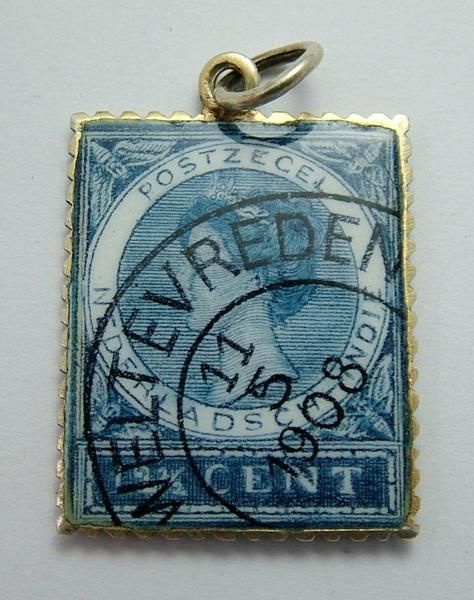 Plain Jewelry, Found Object Jewelry, Dutch East Indies, Sterling Silver Name Necklace, Old Stamps, Postage Stamp Art, French Desserts, East Indies, Silver Rings With Stones