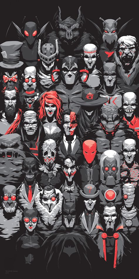 The Rogues Gallery on Behance by Florey Art Dc Comics, Movies Posters, Art Adventure, Batman Poster, Posters Design, Martian Manhunter, Univers Dc, Batman Artwork, Dc Villains