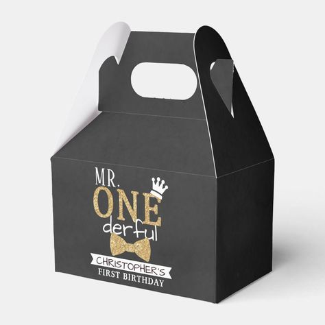 Mr. ONEderful 1st Birthday Party Favor Box Onederful Party, Onederful Birthday, 1st Birthday Party Favors, Mr Onederful, First Birthday Favors, Shower Items, Party Favor Boxes, 1st Birthday Party, Boy First Birthday