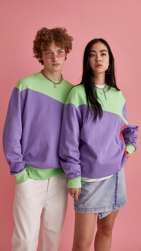 Colour Block, Spring Color Block Sweatshirt For Streetwear, Color Block Sportswear Sweatshirt For Streetwear, Sporty Streetwear Color Block Sweatshirt, Streetwear Color Block Sweatshirt, Cheap Color Block T-shirt For Streetwear, Gender Neutral Fashion, Space Fashion, Unisex Clothes