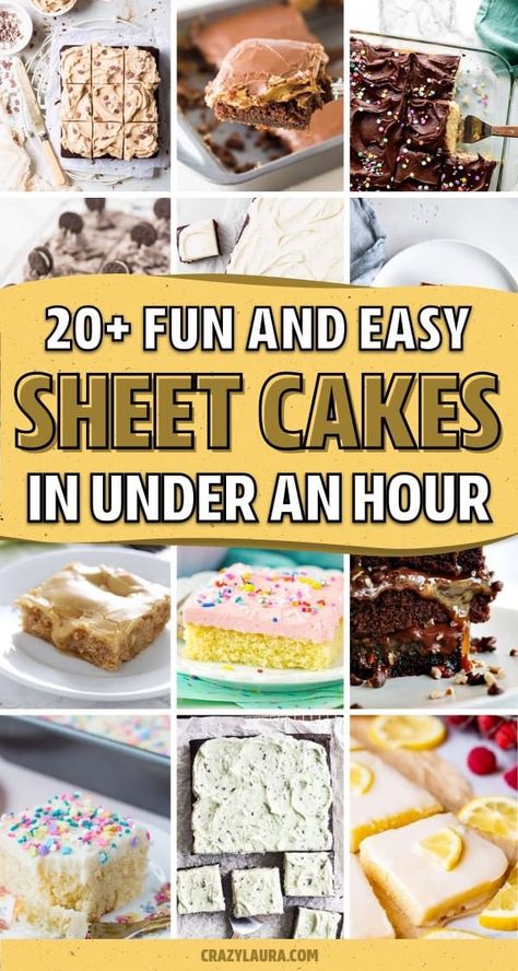 Easy Desserts To Bake, Sheet Cake Desserts, Homemade Sheet Cake, Half Sheet Cake Recipe, Family Gathering Food Ideas, Gathering Food Ideas, Easy Birthday Desserts, Desserts To Bake, Wedding Sheet Cakes