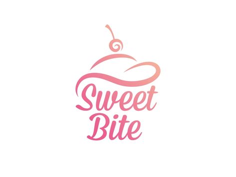 Sweet Bite by David Artoumian on Dribbble Logo For Sweets, Pastry Logo Design Ideas, Sweets Logo Design Ideas, Pastry Logo Design, Sweets Logo, Logo Dessert, Cupcake Logo Design, Pastry Logo, Desain Ux