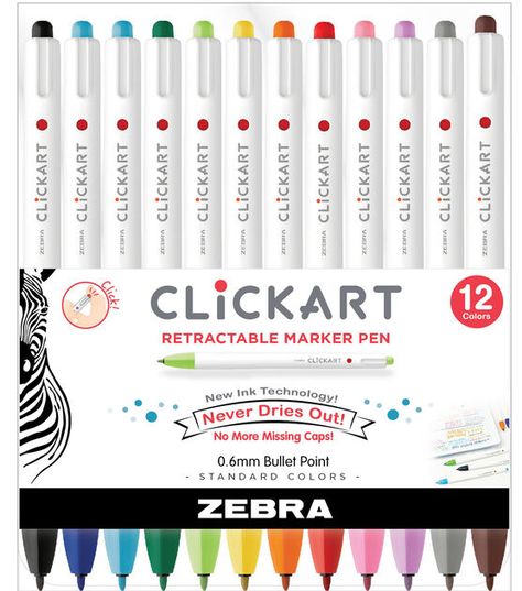 Coding Drawing, Zebra Clickart, Felt Tip Markers, Stationary Store, Artist Markers, Study Essentials, Felt Tip, Art Pens, Pointed Pen