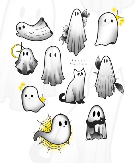 Cute lil ghost available! Pick and mix from all my spooky flash I have available! Limited slots—DM or email sazar.tattoo@gmail.com to book! 👻✨ • • • • • • • • • #HalloweenTattoos #SpookyTattoos #TattooArt #ManchesterTattoo #TattooArtist #Inked #TattooDesign #GhostTattoos #TattooFlash Ghost Dog Tattoo, Mini Ghost Tattoo, Cute Tattoos Ideas, Spooky Flash, Tattoo Lines, Mini Ghost, Lil Ghost, Ghost Tattoo, Spooky Tattoos