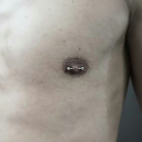 Chest Piercing Men, Chest Piercing, Weird Men, Demon Oc, Men's Piercings, Piercings Earrings, Cool Piercings, Navel Piercing, Body Modifications