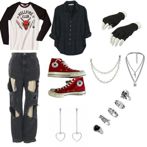 80s Rock Outfit, Stranger Things Fashion, 80s Inspired Outfits, Stranger Things Outfit, 80s Outfit, Rock Outfits, Tomboy Outfits, Edgy Outfits, Teen Fashion Outfits