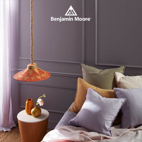 A purple paint color that can rival a neutral? You better believe it! Check out the moody allure of Benjamin Moore's Hazy Lilac 2116-40, then head to our store for a sample of this gorgeous Color Trends 2024 hue. #benjaminmoore #colortrends2024 #colortrends #colorinspiration #colorinspo #homedecor #interiordesign #montgomerynj #princetonnj #skillmannj #rockyhillnj #bellemeadnj #hopewellnj #hillsboroughnj #shoplocal #shoplocalnj #hardwarestore #paintstore Sage Green Kitchen Colour Scheme, Hazy Lilac, Purple Paint Color, Indoor Paint Colors, Color Trends 2024, Lilac Paint, Wall Color Schemes, Purple Paint Colors, Indoor Paint