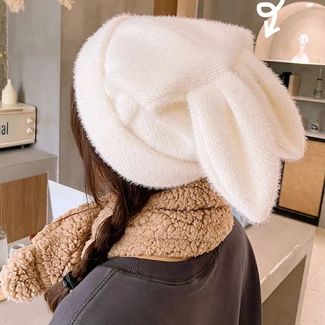 Product ID: JW3066 Material: Plush Color: White, Khaki, Brown, Black Size Info: 36.5cm×29cm Cute Hats For Winter, Kawaii Hats, Oc Accessories, Bunny Ear Beanie, Beanie Aesthetic, Item References, Bunny Ear Hat, Aesthetic Hats, Detailed Fashion