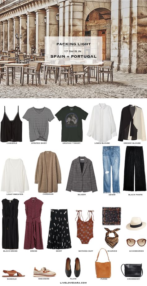 What To Pack For Spain, Pack For Spain, Spain Travel Outfits, Fall Travel Outfit, Europe Travel Outfits, Light Blazer, Packing For Europe, Winter Travel Outfit, Europe Outfits