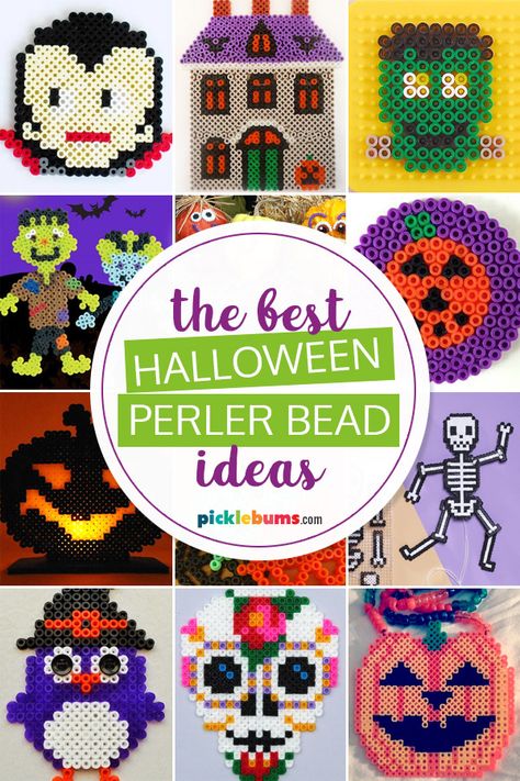 Ghostface Perler Beads, Halloween Perler Bead Patterns, Hama Beads Halloween, Perler Bead Ideas, Halloween Perler, Teen Projects, Halloween Craft Activities, Melt Beads Patterns, Halloween Creatures