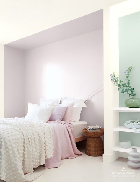 Sico Paint, Behr Color Trends, Blue Green Bedrooms, Behr Colors, Trending Paint Colors, Interior Color Schemes, Benjamin Moore Colors, White Shelves, Home Decor Color