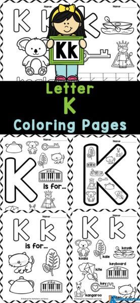 Get ready to explore colors and letters with our FREE printable Letter K Coloring Pages, perfect for early learners in preschool, pre-k, kindergarten, or first grade! These fun and educational letter k coloring sheet are a great way to engage your kiddos while they sharpen their fine motor skills. Parents, teachers, and homeschoolers, these alphabet coloring pages are a fantastic addition to any lesson! Letter K Crafts For Preschoolers Printables, Letter K Crafts For Kindergarten, K Is For Kindness, K Coloring Pages, Prek Letter K Activities, Letter K Craft, Letter K Activities For Preschool, Letter K Crafts For Preschoolers, K Template Letter