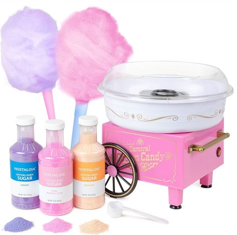 Nostalgia PCM305BUN Vintage Collection Hard & Sugar-Free Hard Candy Cotton Candy Maker Bonus Holiday Kit : Amazon.ca: Home Sugar Free Hard Candy, Cotton Candy Maker, Candy Maker, Candy Cotton, Princess Toys, Birthday List, Kids Room Design, Hard Candy, Candy Machine