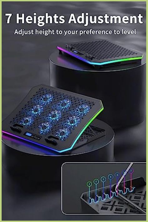 KeiBn Upgraded Laptop Cooling Pad, Gaming Laptop Fan Cooling Pad with 9 Quiet Fans, RGB Laptop Cooler for 15.6-17.3 Inch, Cooling Pad for Laptop with 7 Height Stands, 2 USB Ports, Phone Stand-Blue https://www.amazon.com/KeiBn-Upgraded-Cooling-15-6-17-3-Stand-Blue/dp/B0CBSQN1M2/ref=sr_1_21?qid=1696181566&s=electronics&sr=1-21 Laptop Fan, Laptop Cooler, Laptop Cooling Pad, Gaming Laptops, Fan Speed, User Guide, Phone Stand, Home Gadgets, Cooling Fan