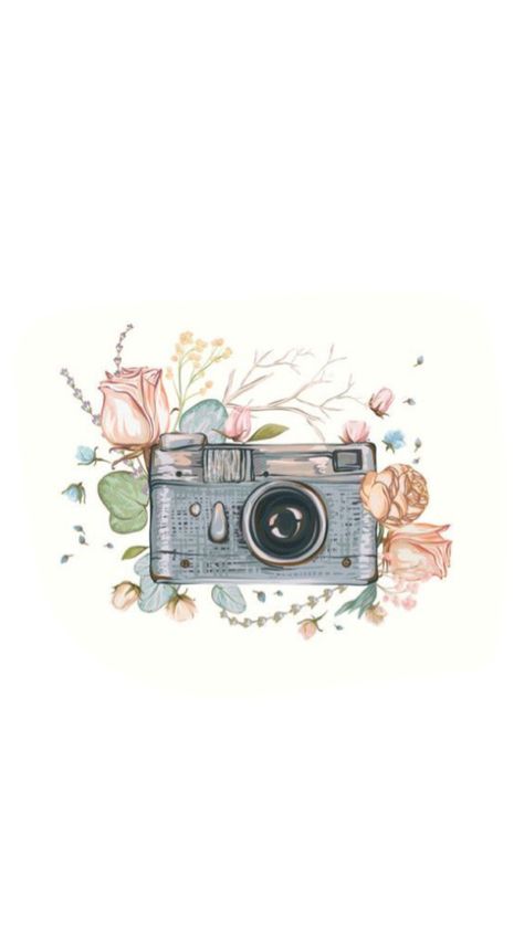 Wallpaper Camera, Green Video, Aesthetic Camera, Wallpaper Drawing, Camera Wallpaper, Camera Drawing, الفن الرقمي, Film Background, Camera Tattoo