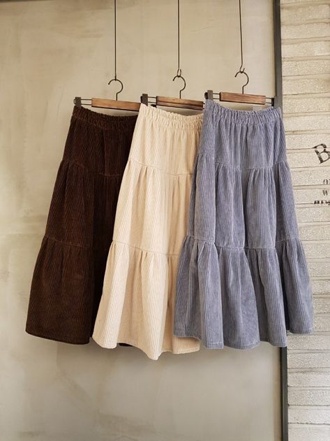 Maxi Rok, Womens Thermal, Womens Skirts, Modest Skirts, Womens Winter, Winter Skirt, Long Skirts, Winter Dress, Corduroy Skirt