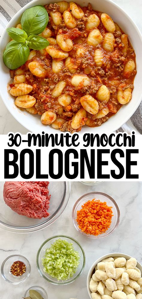 Pasta Sauce For Gnocchi, Easy Dinner Recipes With Gnocchi, Gnocchi Dairy Free Recipes, Gnocci Meals Dairy Free, Winter Gnocchi Recipe, Easy Dinner Recipes Gnocchi, Gnocchi With Meat Sauce, Red Sauce Gnocchi Recipes, Gluten Free Dairy Free Gnocchi Recipes