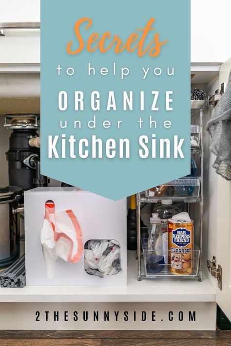 Under the kitchen sink organization should be your next priority. You use this space daily and it certainly can be organized better. If you are in need of some ideas of how to declutter, organize, and transform under your kitchen sink then you will want to check out these organization hacks for your kitchen. Unlock the secrets to a tidy kitchen! You'll find smart under-sink pull-out storage, shelves, and organization ideas for a clutter-free space. Say goodbye to kitchen chaos! Organize Under Kitchen Sink, Under The Kitchen Sink Organization, Under Kitchen Sink Storage, Under Sink Storage Unit, Under The Kitchen Sink, Under Kitchen Sink, Kitchen Cabinet Organization Ideas, Sink Organization, Under Kitchen Sink Organization