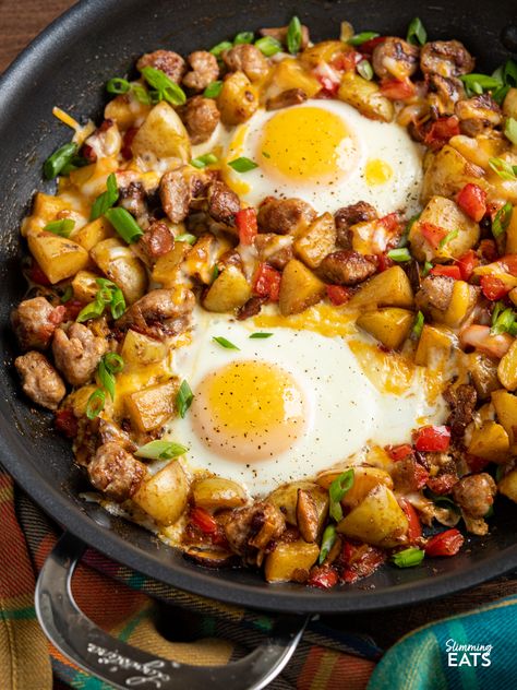 Breakfast Potatoes Skillet, Carrot And Lentil Soup, Sausage Potato, Spicy Carrots, Egg Skillet, Vegetarian Sausages, Potato Breakfast, Skillet Potatoes, Breakfast Skillet