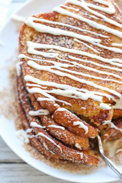 So This is What Churro French Toast Looks Like  - Delish.com Churro French Toast, Awesome French Toast Recipe, Churros Recipe, Best French Toast, Make French Toast, What's For Breakfast, French Toast Recipe, Toast Recipes, Breakfast Brunch Recipes